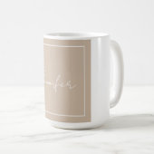Calligrafie Elegant Plain Simple Name Koffiemok (Voorkant rechts)