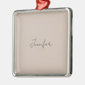 Calligrafie Elegant Plain Simple Name Metalen Ornament (Links)