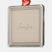 Calligrafie Elegant Plain Simple Name Metalen Ornament (Links)