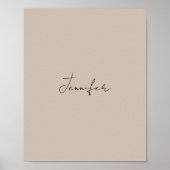 Calligrafie Elegant Plain Simple Name Poster (Voorkant)