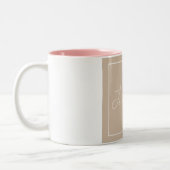 Calligrafie Elegant Plain Simple Name Tweekleurige Koffiemok (Links)