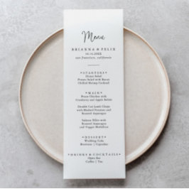 Calligrafie Elegant Script Dinner Menu