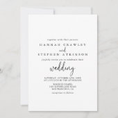 Calligrafie Elegant Script Front & Back Wedding   Kaart (Voorkant)