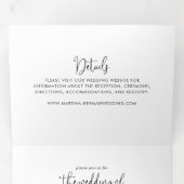 Calligrafie Elegant Script Wedding Drieluik Uitnodiging (Binnenzijde eerst)