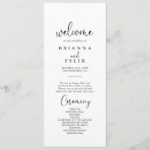 Calligrafie Elegant Script Wedding Program Programmakaart (Voorkant)