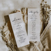Calligrafie Elegant Script Wedding Program Programmakaart