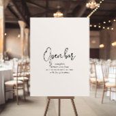 Calligrafie Elegant Script Weduwen Open Bar Poster