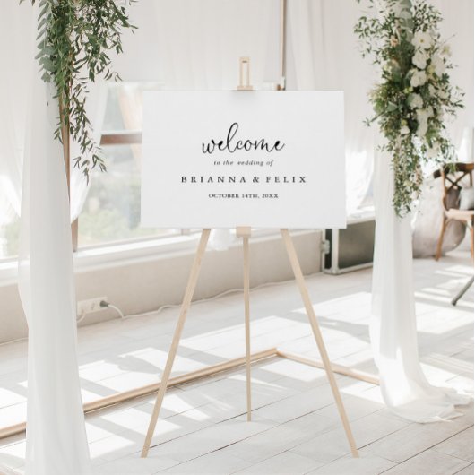 Calligrafie Elegant Script Weduwen Welkomstteken Poster