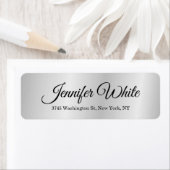 Calligrafie Elegant Silver Grey Bold Retro Etiket (Insitu)