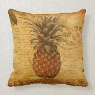 Calligrafie en ananassen kunst kussen