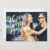Calligrafie en fotobruiloft besparen de datumkaart save the date (Voorkant)
