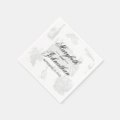 Calligrafie en weddenschap met wijn servet (Hoek)