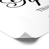 Calligrafie- en weddenschapskaarten en cadeautjes  poster (Hoek)