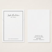 Calligrafie en zwarte rand Ketting Display Kaart (Voorkant /achterkant)