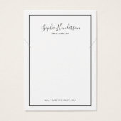 Calligrafie en zwarte rand Ketting Display Kaart (Voorkant)