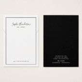 Calligrafie en zwarte rand Ketting Display Kaart (Voorkant /achterkant)