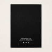 Calligrafie en zwarte rand Ketting Display Kaart (Achterkant)