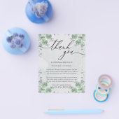 Calligrafie Eucalyptus budget Hartelijk dank Flyer (Enkel)