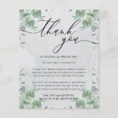 Calligrafie Eucalyptus budget Hartelijk dank Flyer (Voorkant)