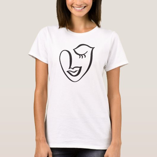 Calligrafie Face T-Shirt (Voorkant)