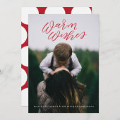 Calligrafie-feestdag fotokaart feestdagenkaart (Voorkant / Achterkant)