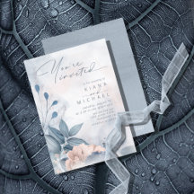 Calligrafie Floral Dusty Blue ID771