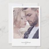 Calligrafie Floral Mauve ID771 Save The Date (Voorkant)