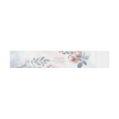 Calligrafie Floral Wedding Blue ID771 Uitnodigingen Wikkel (Vlak)