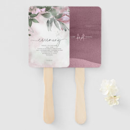 Calligrafie Floral Wedding Ceremony Mauve ID771 Handwaaier