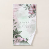 Calligrafie Floral Wedding Mauve ID771 Bad Handdoek (Handdoek)
