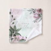 Calligrafie Floral Wedding Mauve ID771 Bad Handdoek (Wasdoekje)