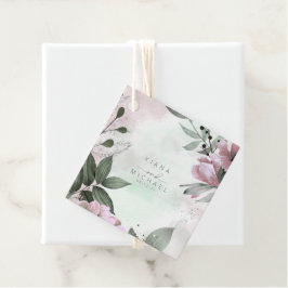 Calligrafie Floral Wedding Mauve ID771 Bedankjes Labels