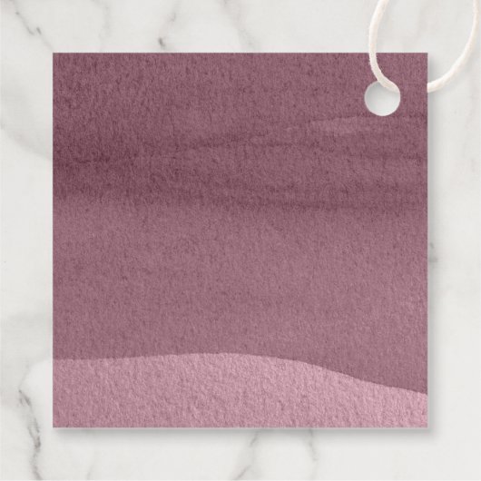 Calligrafie Floral Wedding Mauve ID771 Bedankjes Labels (Achterkant)