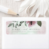 Calligrafie Floral Wedding Mauve ID771 Etiket (Insitu)