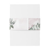 Calligrafie Floral Wedding Mauve ID771 Uitnodigingen Wikkel (Achterkant Voorbeeld)