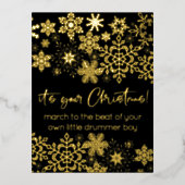 Calligrafie Folie Snowflakes Het is jouw kerstfees Folie Feestdagen Briefkaart (Voorkant)