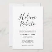 Calligrafie Formele bruiloft Kaart (Voorkant)