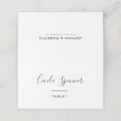 Calligrafie Formele bruiloft Plaatskaartje (Buitenkant ongevouwen)