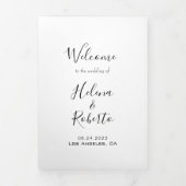 Calligrafie Formele drievoudig Weddenschap Program Drieluik Uitnodiging (Cover)