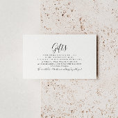 Calligrafie Formele Huwelijkscadeaus Informatiekaartje