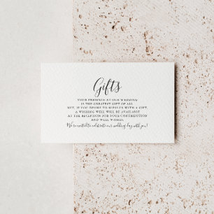 Calligrafie Formele Huwelijkscadeaus Informatiekaartje