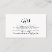 Calligrafie Formele Huwelijkscadeaus Informatiekaartje (Voorkant)