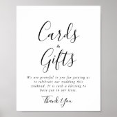 Calligrafie formele kaarten en cadeaus bord poster (Voorkant)