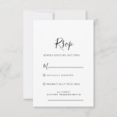 Calligrafie Formele RSVP-kaart RSVP Kaartje (Voorkant)