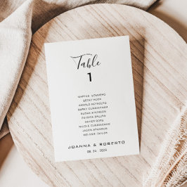 Calligrafie Formele tabel nummer 1 Zitschaart Kaart