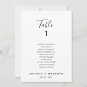 Calligrafie Formele tabel nummer 1 Zitschaart Kaart (Voorkant)