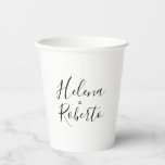 Calligrafie Formele weddenschappen op papier Papieren Bekers<br><div class="desc">Deze kalligrafie formele trouwpapieren bekertjes zijn perfect voor een klassieke bruiloft. Het ontwerp heeft een prachtig lettertype voor kalligrafie.</div>