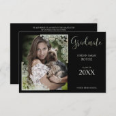 Calligrafie Foto Afstuderen Lace op zwart (Voorkant / Achterkant)