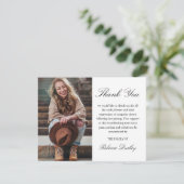 Calligrafie Foto Bedankkaart | Condoleance (Staand voorkant)