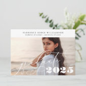 Calligrafie Foto College Graduatie Aankondiging (Staand voorkant)